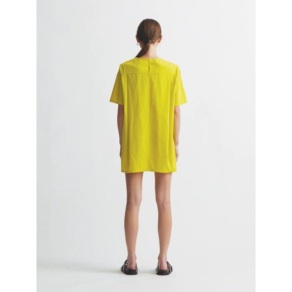 Maria McManus Mini Cocoon Dress Lemongrass Voile Sz XS Shift Tunic Yellow $590 - Picture 3 of 15